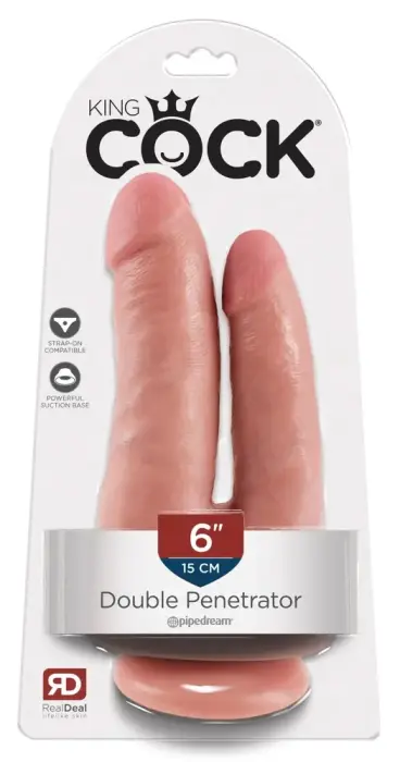 King Cock dubultās penetrācijas dildo – 21 cm (8.3″) – reālistisks