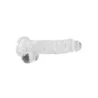 Realistlik dildo munandite ja iminapaga – 21 cm (8.3″) – Läbipaistev — Foto 3