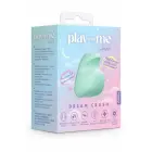 PLAY WITH ME Dream Crush Green – kompakts silikona vibrators – šķidrais silikons – pirkstu rievas – uzlādējams – zaļš — Foto 1