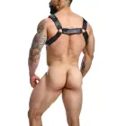 Dngeon Cross Chain ķermeņa siksnu josta – melna – One Size — Foto 3