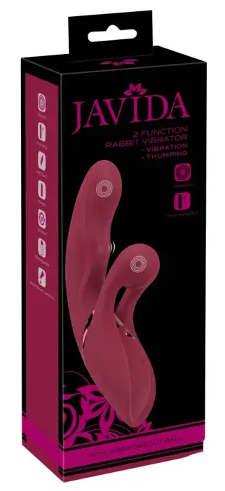 Javida 2 Function кролик-вибратор – 22.3 см (8.8″) – розовый