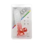 Kiotos Cox krāsains dildo ar piesūcekni – 22.5 cm (9″) – Caurspīdīgs/Sarkans — Foto 8
