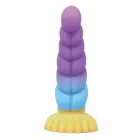 POWER MONSTERS Unicorn – fantaasialine silikoon-dildo – spiraalikujuline, kolmevärviline – 22 cm / Ø 5 cm — Foto 2