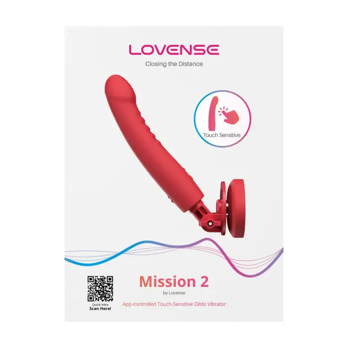 Mission 2 - Вибрирующий дилдо с присоской и Touch-Sense - красный