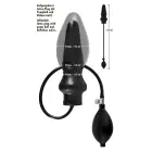 Piepumpējams lateksa spraudnis – 20 cm – Melns Foto 4