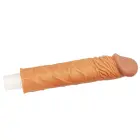 Add 2" Pleasure X Tender Penis Sleeve – TPE penisa paplašinātāja uzmava – brūna — Foto 3