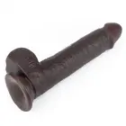 LoveToy Sliding Skin Dual Layer Dong – reālistisks dildo – TPE – melns – 22,9 cm — Foto 9