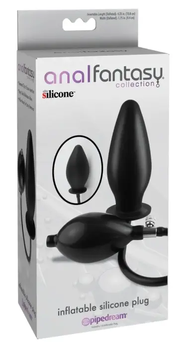 AFC Inflatable Silicone Plug – 10.8 cm – Black