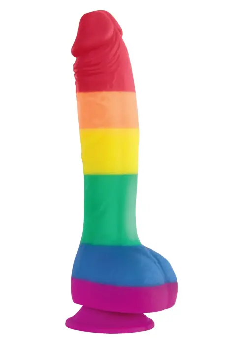 NS Novelties Pride Edition varavīksnes krāsu dildo ar piesūcekni – 20 cm (8″)
