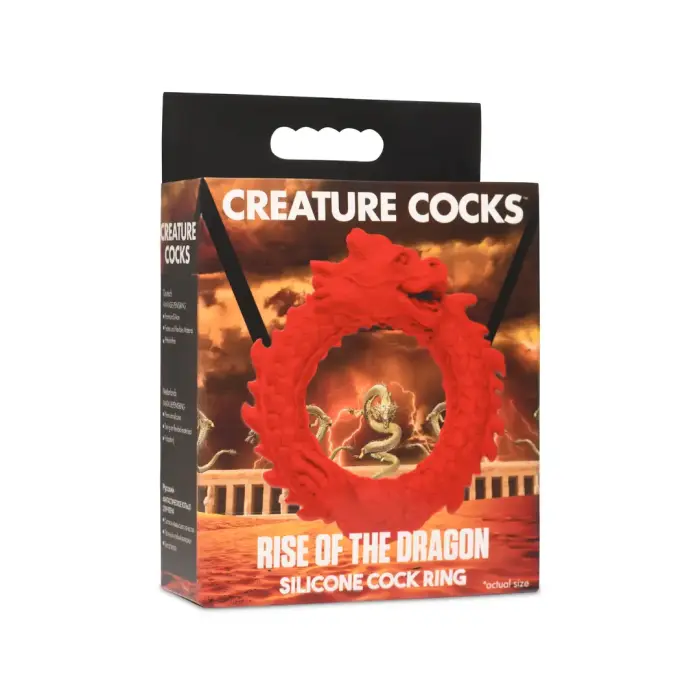 Rise of the Dragon – Silicone Cock Ring – Red