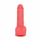 EasyToys – silikona dildo ar sēkliniekiem un piesūcekni – rozā – 17,5 cm — Foto 3