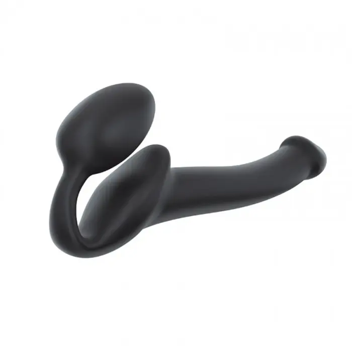 Pusiau realistiškas lankstomas strap-on dildo – 17 cm (6.7″) – Juodas