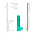Reālistisks dildo ar sēkliniekiem un piesūcekni – 17 cm (6.7″) – Caurspīdīgs — Foto 5