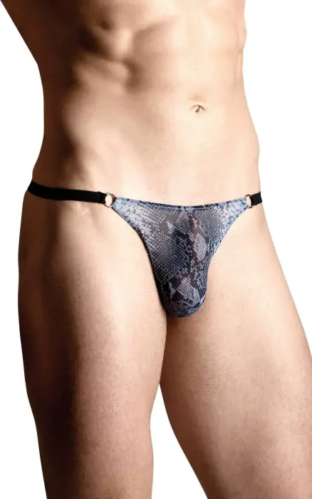 Men's Thong with Snake Print – S