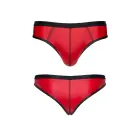 Vīriešu wet look brazīlijas biksītes – XXL – sarkanas Foto 4