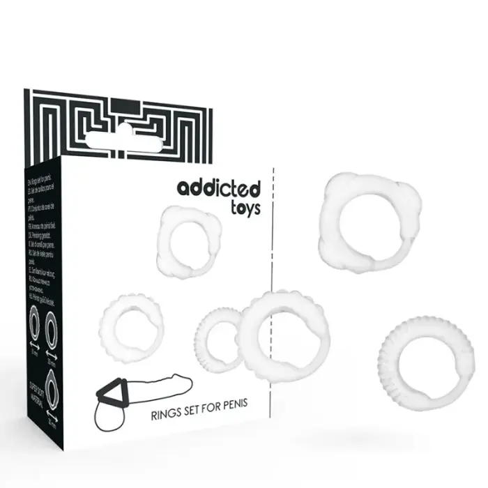 ADDICTED TOYS C-Ring Set Clear – Flexible Silicone Support Rings, 3 Sizes