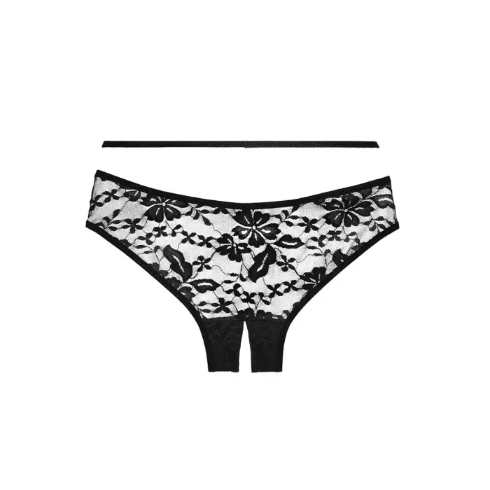 Sweet Heavens avatud jalgevahega aluspüksid – mustad – One Size Photo