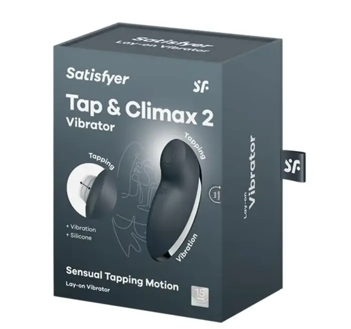 Satisfyer Tap & Climax 2 вибратор – серый