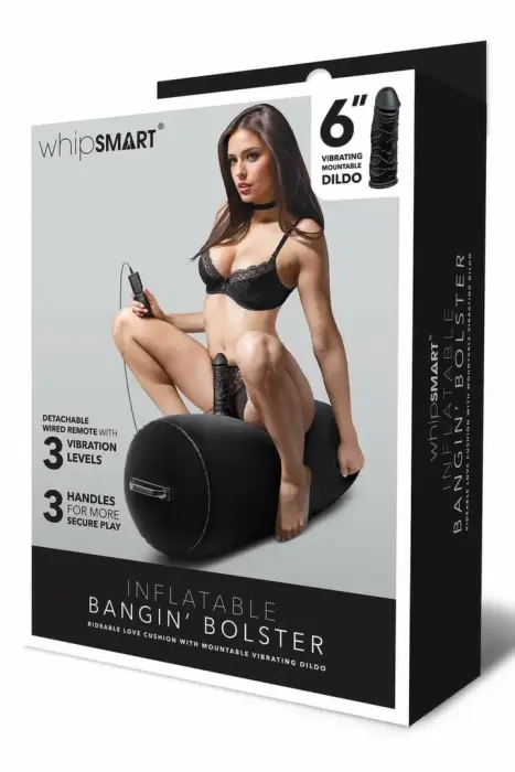 WHIPSMART Bangin Bolster – inflatable positioning support pillow – black