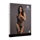 Сетчатое боди с высоким горлом – один размер – чёрное — Фото 1