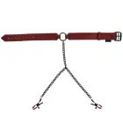 Sportsheets Saffron Adjustable Collar with Chain and Clamps – Red/Black — Photo 3