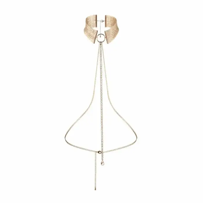 Bijoux Indiscrets Desir Metallique Gold Mesh Adjustable Collar