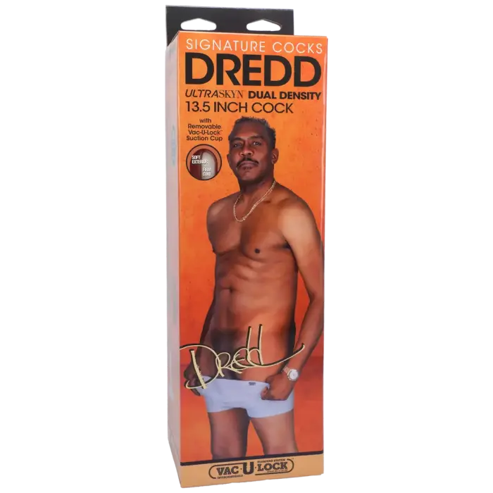 Dredd realistlik ULTRASKYN dildo – 34 cm (13.5″) – Must