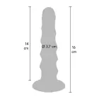 Strap-on rievots dildo – 16 cm (6.3″) – Sarkans — Foto 4