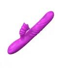 Angelia vibrators ar kustību, rotējošu vārpstu un mēles stimulatoru – 20 cm (7.87″) – violets Foto 2