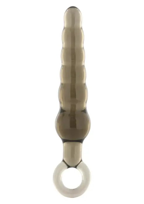 Beaded Anal Plug with Ring – Clear
