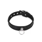Budget Faux Leather O-Ring Collar – Black — Photo 2