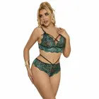 Subblime 954086 mežģīņu krūštura un biksīšu komplekts – zaļš – S/M — Foto 5