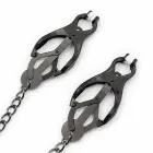 OHMAMA Adjustable Nipple Clamps with Black Metal Chain – Black — Photo 3