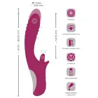 Javida вибратор с функциями лизания и толчков – 22.5 cm (8.8″) – розовый — Фото 11