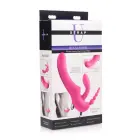 Regal Rider - Trīskārši vibrējošs bezsiksnas strap-on — Foto 1