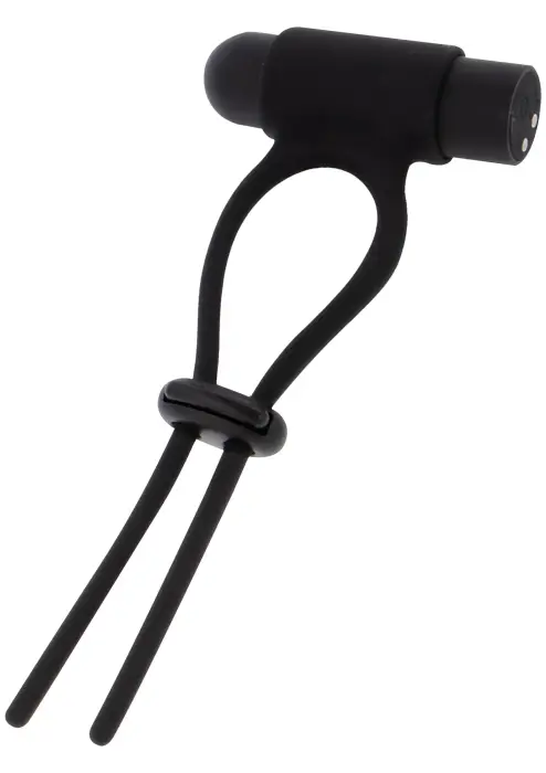 Vibrating & Adjustable Cock Ring – Black