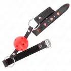 KINK Hollow Hard Red Ball Gag 6.5cm Adjustable Silicone Strap — Photo 2