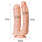 LoveToy Legendary Realistic Mega Double Dildo – dual shaft – veined – king size – 30.5 cm — Photo 2