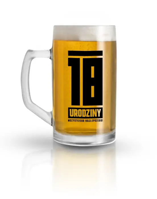 Funny Beer sünnipäeva õllekann „18 Urodziny“ – 500 ml