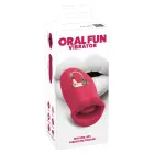 Oral Fun vibrators ar kustīgām lūpām un mēli – 13 cm (5.1″) – rozā Foto 1