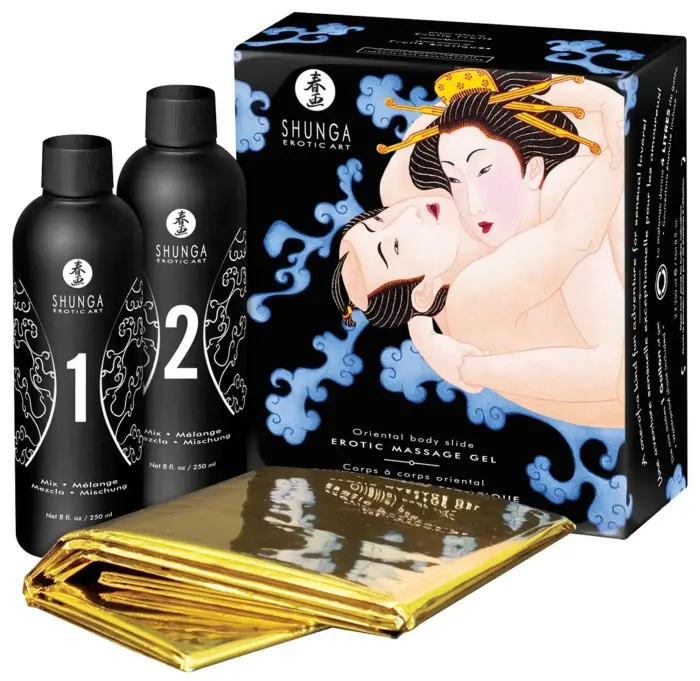 Shunga Oriental Body Slide Massage Gel Set – 500 ml