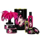 Shunga Touch of Romance dāvanu komplekts – masāžas eļļa, šokolādes ķermeņa krāsa, Lotus Noir gēls — Foto 1