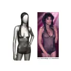 Radiance Hooded Deep V Bodysuit – Black – One Size — Photo 2