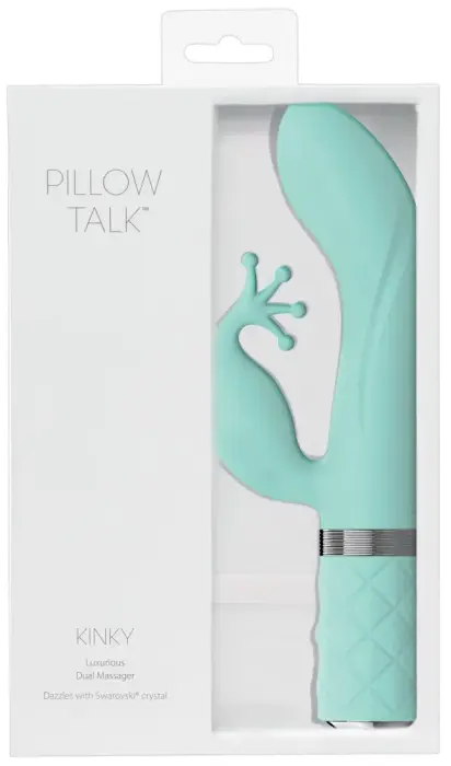 Pillow Talk Kinky кролик-вибратор – 21.5 cm (8.5″) – бирюзовый