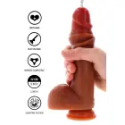 Dildo su apyvarpe Squirting – 22 cm (8.7″) – ruda — Nuotrauka 4