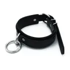 Black Leather Collar with Big O-Ring — Photo 6