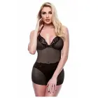 Baci 2-osaline öösärgi ja aluspükste komplekt – must – S/M — Foto 2