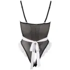 Oficiantes bodijs ar mežģīnēm un zeķturiem – melns – L Foto 5