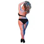 Exposed by Magic Silk bandeau tipa topa un biksīšu komplekts – melns – 2XL — Foto 3