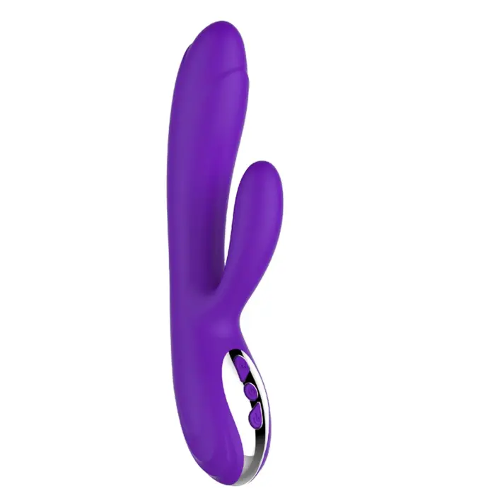 Wibrator-Joker двойной кролик-вибратор с подогревом – 18–22 cm – фиолетовый